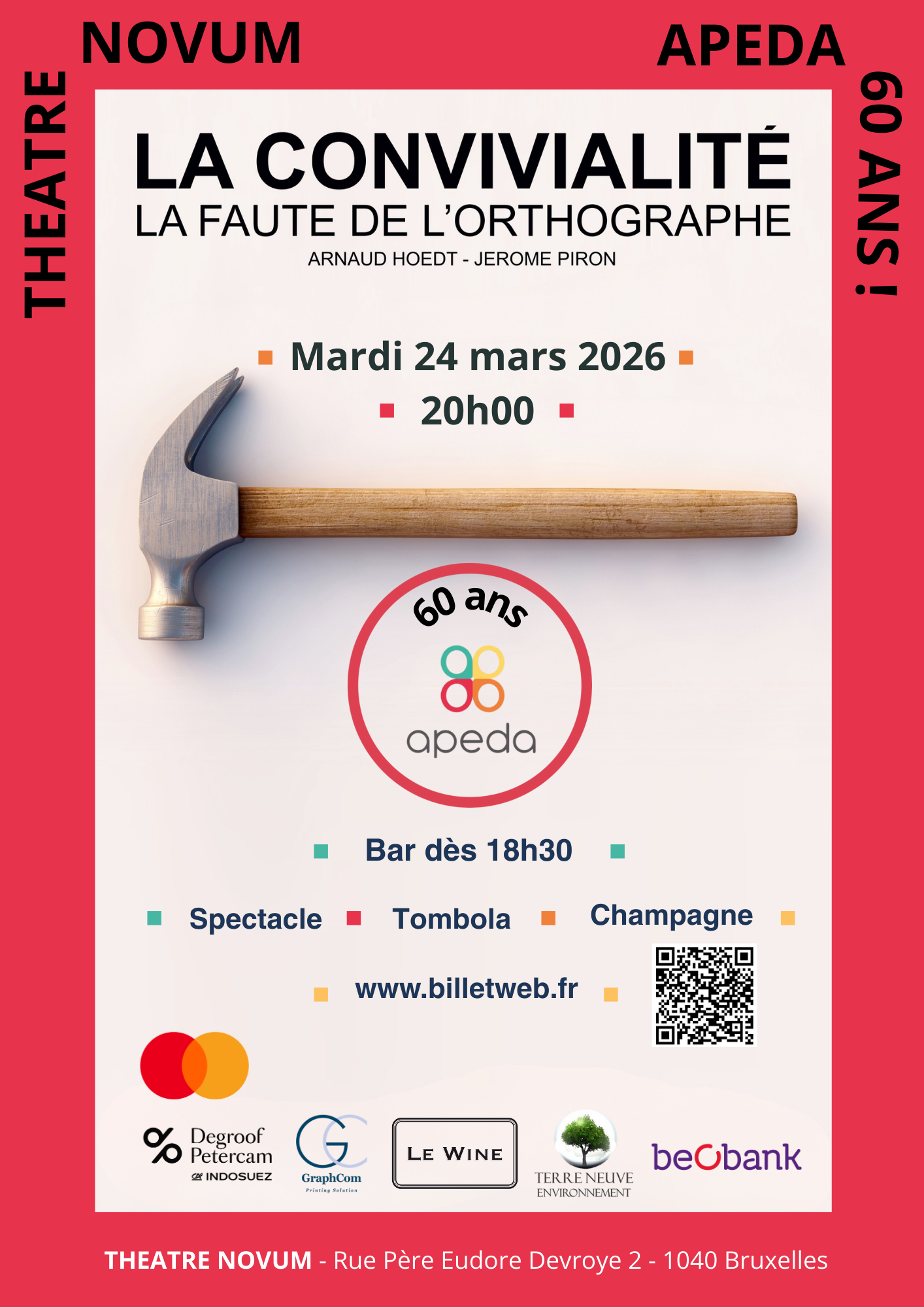 Soirée théâtre le 24 mars 2026